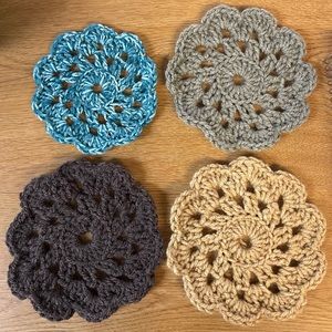 Handmade Crochet Coasters / Doilies